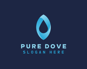 Blue Aqua Droplet logo design