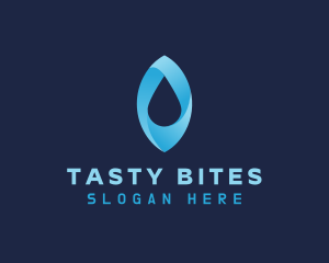 Distilled - Blue Aqua Droplet logo design