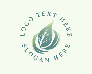 Eco - Organic Leaf Spa logo design