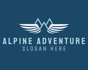 Alpine - Mountain Alpine Wings logo design