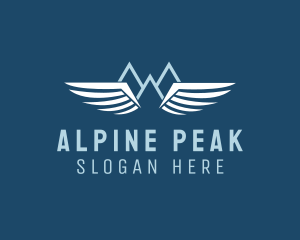 Alpine - Mountain Alpine Wings logo design