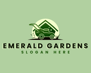 Lawn Mower Gardening logo design