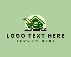 Lawn Mower Gardening Logo