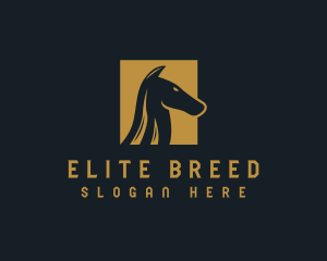 Gold Horse Stable logo design