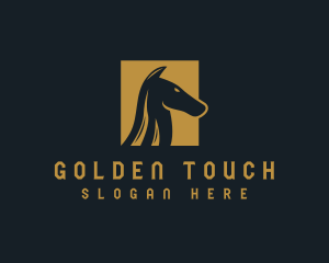 Gold Horse Stable logo design