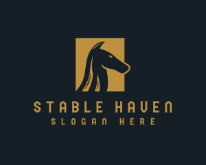 Gold Horse Stable logo design