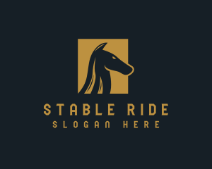 Gold Horse Stable logo design