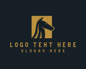 Ranch - Gold Horse Stable logo design