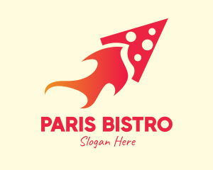 Hot Pizza Rocket logo design