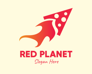 Hot Pizza Rocket logo design