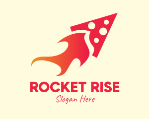 Hot Pizza Rocket logo design