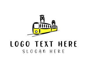 Trolley - Railway Train Transit logo design