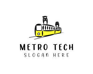 Metro - Railway Train Transit logo design