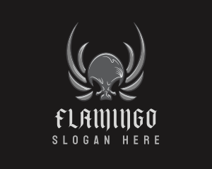 Horror Skull Wings Logo