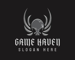 Horror Skull Wings Logo