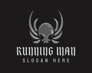 Horror Skull Wings Logo