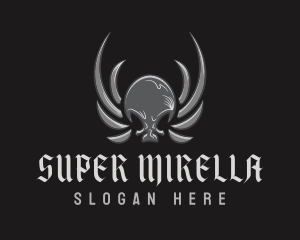 Horror Skull Wings Logo