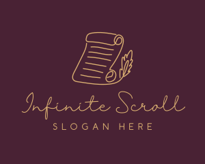 Scroll - Document Quill Legal logo design