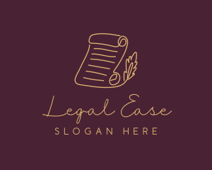 Legal - Document Quill Legal logo design
