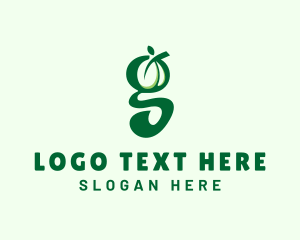 Healthy Food - Food Fruit Letter G logo design