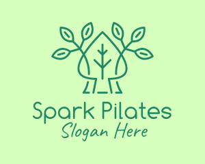 Organic Leaf Spade Logo