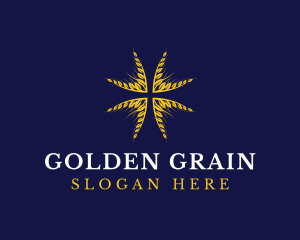 Grain - Wheat Religious Cross logo design