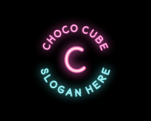 Hollywood - Neon Light Club logo design