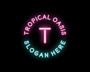 Exotic - Neon Light Club logo design