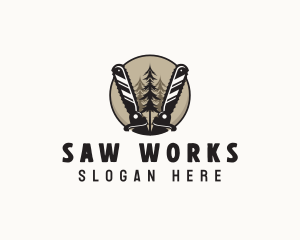 Chainsaw - Chainsaw Forest Woodcutting logo design