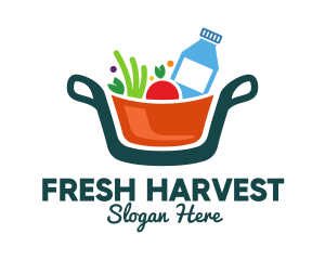 Fresh - Fresh Ingredients Pot logo design