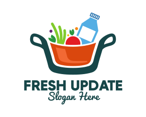 Fresh Ingredients Pot  logo design