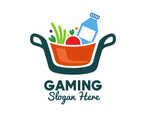 Groceries - Fresh Ingredients Pot logo design