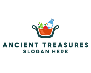 Fresh Ingredients Pot  logo design