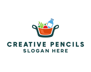 Fresh Ingredients Pot  logo design