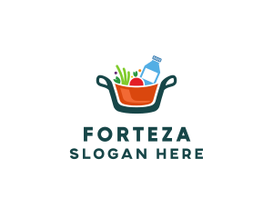 Fresh Ingredients Pot  logo design