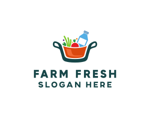 Fresh Ingredients Pot  logo design