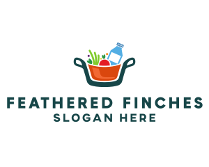 Fresh Ingredients Pot  logo design