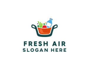 Fresh Ingredients Pot  logo design