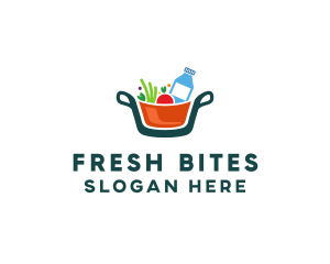 Fresh Ingredients Pot  logo design