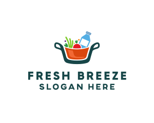 Fresh Ingredients Pot  logo design