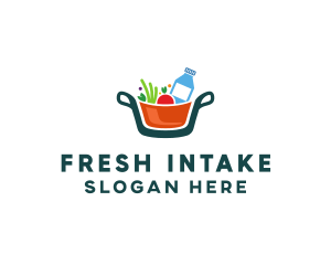 Fresh Ingredients Pot  logo design