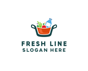 Fresh Ingredients Pot  logo design