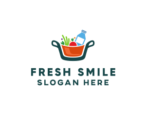 Fresh Ingredients Pot  logo design