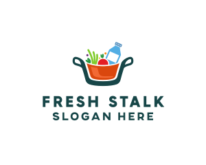 Fresh Ingredients Pot  logo design