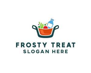 Fresh Ingredients Pot  logo design