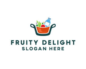 Fresh Ingredients Pot  logo design