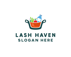 Fresh Ingredients Pot  logo design