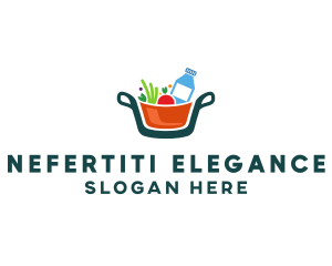 Fresh Ingredients Pot  logo design