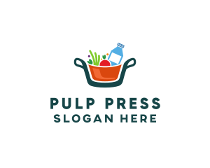 Fresh Ingredients Pot  logo design