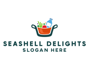 Fresh Ingredients Pot  logo design